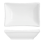 Thumbnail image #2 for International Tableware Pacific FA-25 Rectangular Porcelain Sauce Dish, 2 oz Case of 4 Dozen