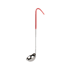 Thumbnail image #1 for Thunder Group SLOL203 2 oz Stainless Steel One-Piece Serving Ladle with Red Vinyl Handle Case of 120