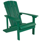 Thumbnail image #1 for Flash Furniture JJ-C14501-GRN-GG Commercial Adirondack Chair, Green Weather-Resistant Polystyrene, 350 lb. Capacity