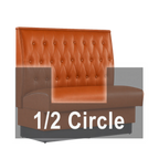 Thumbnail image #1 for ATSMFG ATS AT&S-AHC-W42-BT GR7 William Half Circle Booth, single, 48" x 90" x 48" long x 42" high, Sewn Button-tuft back, removable sinuous spring
