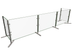 Thumbnail image #2 for Hatco Flav-R-Shield Portable Single-Sided 3-Bay Full-Service Sneeze Guard, 108W x 18D x 27.5H