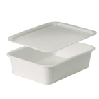 Thumbnail image #1 for Matfer Bourgeat 510505 Rectangular Dough Proofing Container, 10.5 qt, High-Density Polyethylene, White, 20-7/8" x 16-1/8" x 3-1/8"