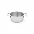 Thumbnail image #1 for Browne USA Foodservice Thermalloy® 5724223 3 Qt Stainless Steel Aluminum-Core Sauce Pot, 8" Dia. x 4" H, Without Cover, Induction Ready
