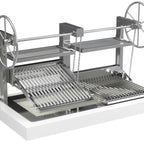 Thumbnail image #1 for Kopa Grilling Solutions KOPA PARILLA DP180D Charcoal Double Parilla Grill, Stainless Steel, Two Lift-and-Tilt Grill Racks