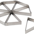 Thumbnail image #1 for JB Prince M684 Stainless Steel Tart Mold, 9-1/2" Diameter, 8 Triangular Pieces