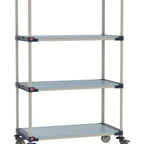 Thumbnail image #1 for Metro MetroMax 4 M4-1854GF-80-M4 Mobile Polymer Shelving Unit, 4-Tier, 18"D x 54"W x 80"H