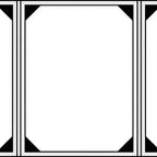 Thumbnail image #2 for Risch WOOD-3V 4.25X14 Triple-Fold Wood Menu Cover, 4-1/4 x 14 in, 3-View, Black Insert Cards Case of 25