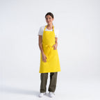 Thumbnail image #1 for Chef Works F8-LEM-0 Unisex Butcher Apron, Lemon, Adjustable Neck Buckle, Patch Pocket, Poly/Cotton