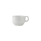 Thumbnail image #1 for Tuxton China Alaska & Colorado Accessories ALF-0703 7 oz Porcelain Coffee Cup, Stackable, White Case of 3 Dozen