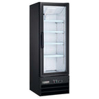 Thumbnail image #2 for Admiral Craft Equipment Corp. Black Diamond USRFS-1D/22 1-Section Glass Door Merchandiser Refrigerator, 9.1 Cu. Ft., Black, Bottom-Mounted