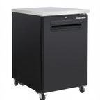Thumbnail image #1 for Blue Air FSE LLC BLBB23-1B-HC One-Section Back Bar Cooler, 24-1/8"W, Solid Locking Door, Stainless Steel Top, Black Exterior