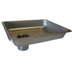 Thumbnail image #1 for Uniworld Foodservice Equipment 812PN Stainless Steel Feed Pan, 10 x 12 in, for #12 Hub Case of 2