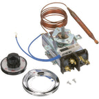 Thumbnail image #1 for AllPoints Foodservice Parts & Supplies Robertshaw 461008 Food Warmer Thermostat, 4-Pole D1/D18, Bezel & Knob, 60–250°F, 60" Capillary