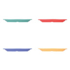 Thumbnail image #2 for G.E.T. Rio - EGS B106OV-MIX Melamine Oval Rimmed Plate, 10" x 6-3/4" x 7/8"H, Assorted Colors