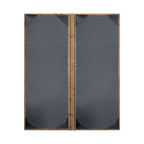 Thumbnail image #2 for Risch Vino VINO-2V 4.25X11 Double-Fold Faux-Cork Menu Cover, 4-1/4" x 11", 2-View, Black Insert Cards Case of 25