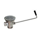 Thumbnail image #1 for Component Hardware Top-Line D55-7510-R Universal Twist Handle Waste Outlet with Overflow, 3-1/2" Sink Opening, 4-1/2" Flat Face Flange