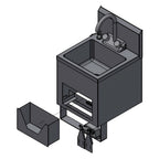 Thumbnail image #1 for Winholt Equipment WS-HS-1210KV-6-ISD-ITD-KT Wall-Mounted Stainless Steel Hand Sink with Gooseneck Faucet, 10"W x 12"D x 6" Deep