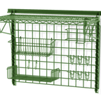 Thumbnail image #1 for Steel Works Stainless SW1836GW-30P1 Wall grid shelving unit, 1-shelf food prep kit, epoxy coated, green, includes 1 wall track, 2 - 30" uprights, 2