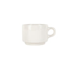 Thumbnail image #1 for Tuxton China Columbia WEM-1204 12 oz Ceramic Stackable Latte Mug, Eggshell Case of 2 Dozen