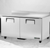Thumbnail image #5 for True 60-Inch Two-Section Worktop Freezer with Solid Doors, Rear-Mounted Self-Contained Refrigeration, Stainless Steel
