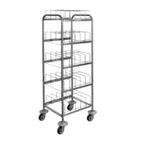 Thumbnail image #1 for Piper Products/Servolift Eastern 411-1484 Dome and Underliner Storage Cart, 5 Cradles, Holds 50 Domes, Stainless Steel