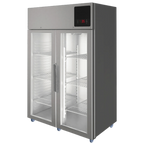Thumbnail image #1 for QualServ (Middleby) U-Line Commercial UCRE553-SG71A U-Line Corporation (Middleby) Two-Section Reach-In Refrigerator, 49 cu. ft., Glass Doors