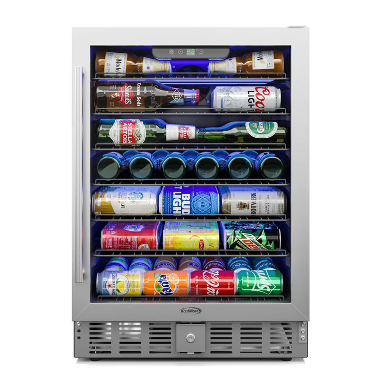 Product image #5 for KoolMore 5.1 Cu. Ft. Built-In Undercounter Glass Door Beverage Refrigerator