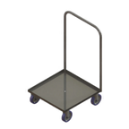 Thumbnail image #1 for Dinex DXP7501 Dish Rack Dolly, Platform, Push Handle, Single Stack, for 20 x 20 in Racks, Stainless Steel, 4 in Swivel Casters