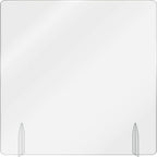 Thumbnail image #1 for AARCO Products FPT2424 Freestanding Clear Acrylic Protection Shield, 24 x 24 in, 1/4 in Thick