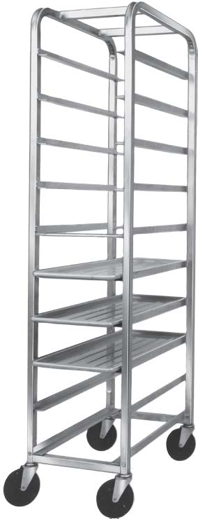 Product image #6 for Channel Manufacturing All-Welded Aluminum End-Load Platter Rack, Holds 10 x 12.5-Inch Platters, 5-Inch Casters