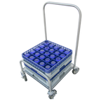 Thumbnail image #2 for IMC/Teddy GLC-1 Glass Rack Cart, Stainless Steel, 4-Rack Capacity, 22-5/8"W x 22-5/8"D x 40"H