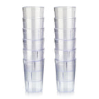 Thumbnail image #2 for New Star Foodservice Inc. 46649 8 oz Clear SAN Plastic Tumbler, Stackable, Pebbled Case of 6 Dozen
