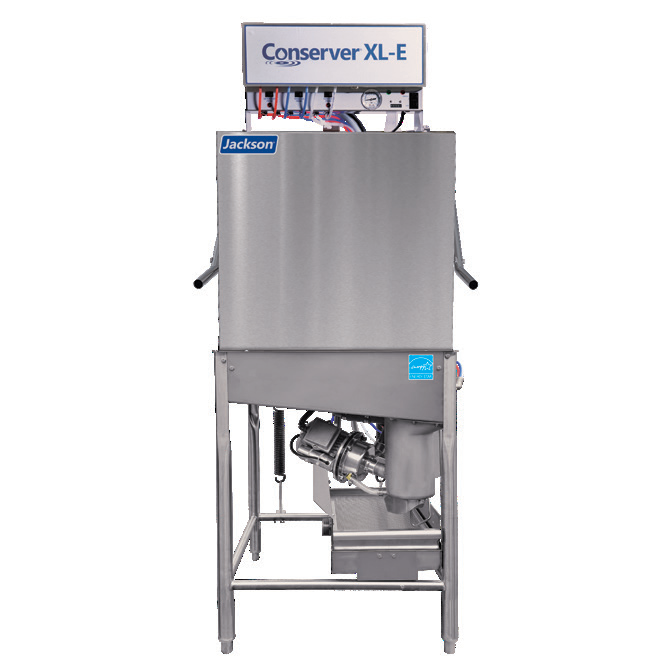 Product image #5 for Jackson Conserver XL-E Door-Type Dishwasher, Low-Temperature Chemical Sanitizing, Universal Straight-Thru/Corner, 39 Racks/Hour