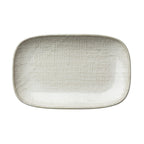 Thumbnail image #1 for 1880 Hospitality Knit by Oneida® L6800000348 Rectangular Porcelain Plate, 10-1/2", Woven Surface, Reactive Glaze, Tea-Stained Edge Case of 2 Dozen