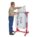 Thumbnail image #2 for Alpine Industries ADI615-RED Expandable Mobile Blueprint Plan Center, 51"H, Tubular Construction, Red, 4 Casters