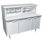 Thumbnail image #1 for La Rosa Refrigeration L-35148-32 48-Inch Pie/Salad Display Case, Single Service, Sliding Glass Doors, Mirror-Back, Remote Refrigeration