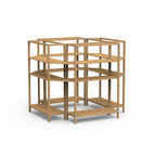 Thumbnail image #1 for Steelite Mogogo MGCCAN19NSXF Canvas Center Stage Display, Natural Brushed Stainless Steel on Legs