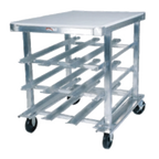 Thumbnail image #1 for Winholt Equipment CR-54M Mobile Can Storage Rack, Aluminum Frame and Top, Self-Feeding Shelves, Holds 54 #10 or 72 #5 Cans