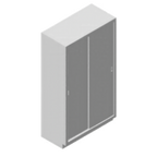 Thumbnail image #1 for IMC/Teddy SC-2330SS Stainless Steel Storage Cabinet, 23"D x 30"W x 84"H, 2 Sliding Solid Doors, 5 Adjustable Shelves