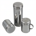 Thumbnail image #2 for Browne USA Foodservice 575675 Stainless Steel Dredge, 22 oz, Fine Perforated Top, 2-3/4" Dia. x 7-1/2"H