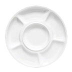 Thumbnail image #1 for G.E.T. Milano APS-6-BK 6-Compartment Melamine Plate, 14", Black Case of 12