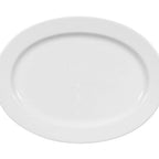 Thumbnail image #1 for Mikasa Hospitality Seltmann 001-172056 Porcelain Oval Platter, Flat Edge, White, 11" x 8.2" Case of 2