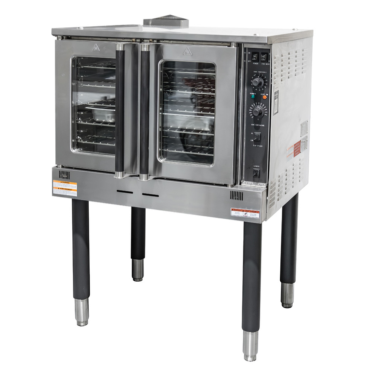 Product image #3 for Black Diamond Full Size Natural Gas Commercial Convection Oven with 5 Racks and Double-Pane Thermal Glass Windows