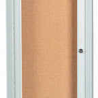 Thumbnail image #1 for AARCO Products DCC3612R Enclosed Aluminum Bulletin Board, Wall-Mounted, Cork Back Panel, Swing Door, 12"W x 36"H
