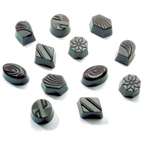 Thumbnail image #1 for Matfer Bourgeat 380104 Polycarbonate Chocolate Mold, Assorted Round, Oval & Lozenge Shapes, 36 per Sheet