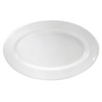 Thumbnail image #1 for 1880 Hospitality Buffalo White Ware by Oneida® F9010000391 Porcelain Oval Platter, 15-1/2 x 11 in, Rolled Edge, Cream White