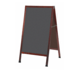 Thumbnail image #1 for AARCO Products MA-1SS Sidewalk Chalkboard, 24"W x 42"H, Slate Porcelain Board, Solid Oak A-Frame