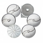 Thumbnail image #1 for Electrolux Professional 650113 Commercial Food Processor Stainless Steel Disc Set, 2/5 mm Slicing, 2 mm Grating, 4x4 mm Shredding, 10x10 mm Dicing