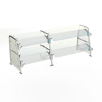 Thumbnail image #1 for Duke Manufacturing TS462DD-74 Single-Sided Food Shield, 73-1/2"W, Adjustable Full-/Self-Service, Dual Shelves