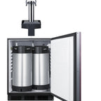 Thumbnail image #5 for Summit Commercial Summit Appliance SBC58BLIFFLTWCFADA 24-Inch Built-In Undercounter Floating-Tap Cold Brew Kegerator, Dual Tap, Panel-Ready